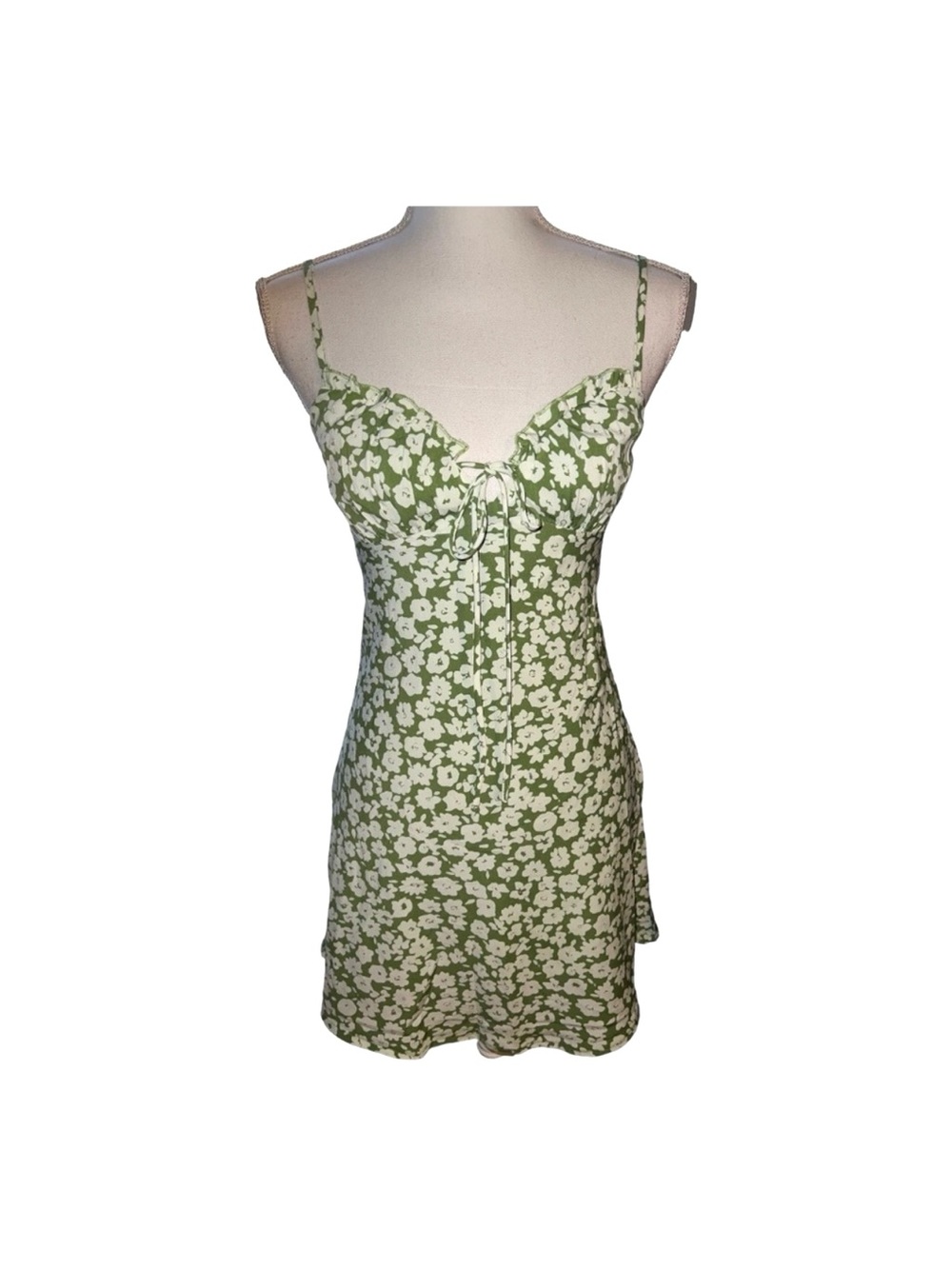 Princess Polly green & white floral mini sundress